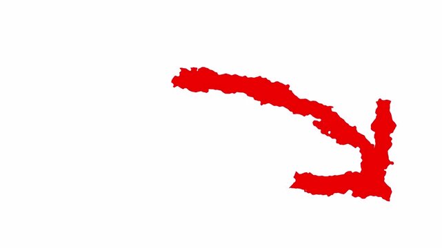 red arrow scribble animation  4k in transparent  background for your editing
