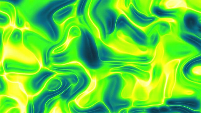 Abstract Metallic Fluid Waves Animation Loop with Undulating Reflective Surface and Liquid Motion for Futuristic Digital Background Concept. 4K Video
