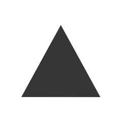 Fototapeta premium Black Equilateral Triangle Vector Icon