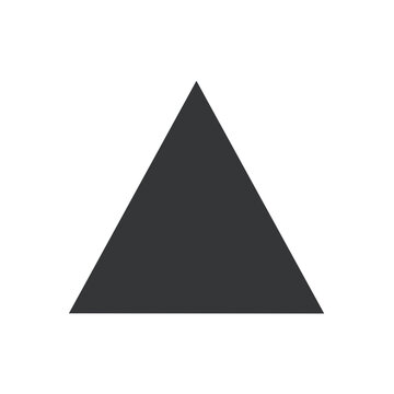 Black Equilateral Triangle Vector Icon