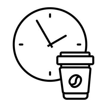 Coffee break icon vector. Work pause illustration sign. Break symbol. Coffee time logo or mark.