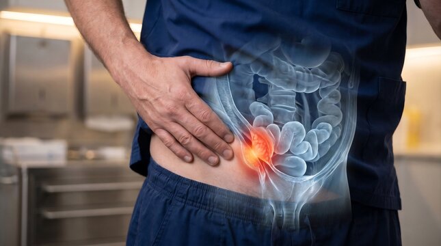 Inguinal Hernia Pain With Lower Abdominal Anatomy Overlay