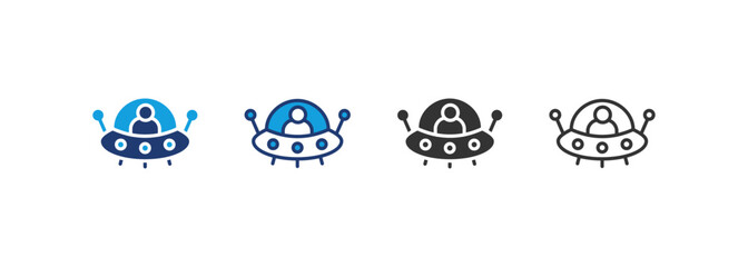 Ufo Icon Set Multiple Style Collection © Squadfire