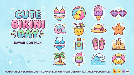 Cute summer icons © Farhat