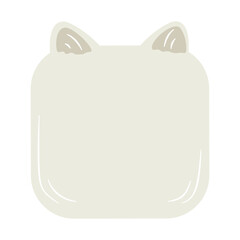 White bread slice cat head shape breakfast bakery © BlackGroundMeYou 