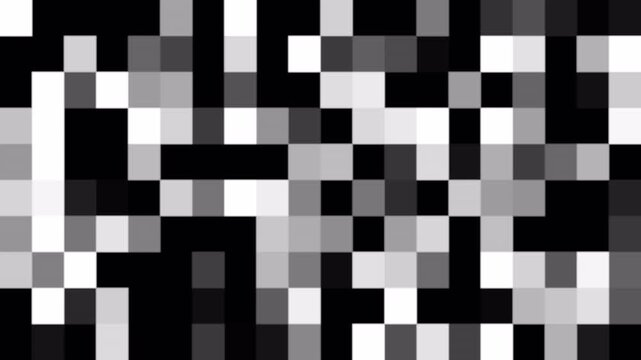 Pixel Censored Mosaic Screen Animation Overlay With Alpha Channel