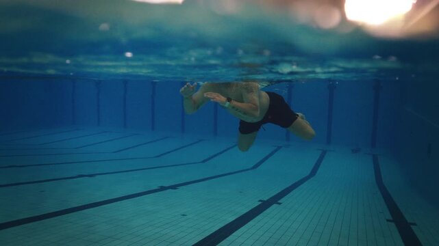 Split Level Breaststroke Swimming