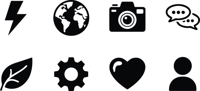 Communication and social icons pack for apps