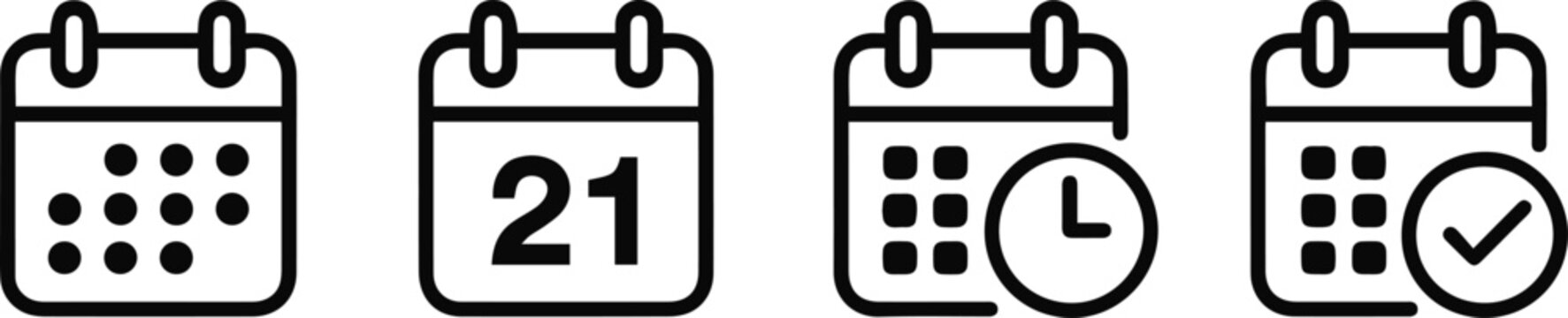 Calendar grid showing day markers