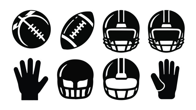 Collection of American Football Equipment and Gear.