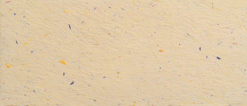 Light brown handmade paper with subtle fiber textures, Organic and recycled ecru paper background, natural artisan craft material