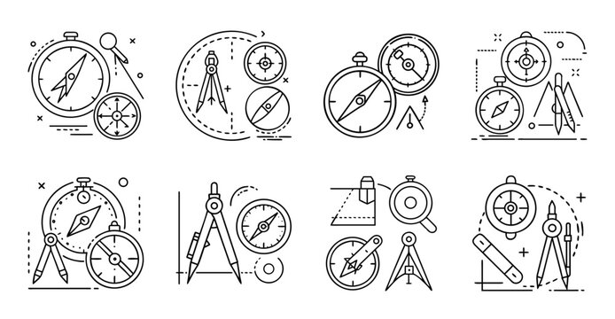 Flat icons of people doing various activities - Set of colorful flat icons showing people engaged in different daily activities and hobbies