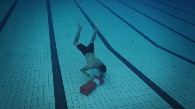 Underwater Rescue Drill Retrieving Manikin
