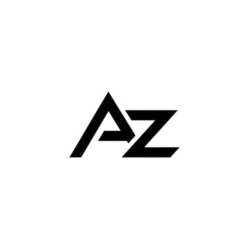 Minimalist geometric AZ monogram logo design on white.