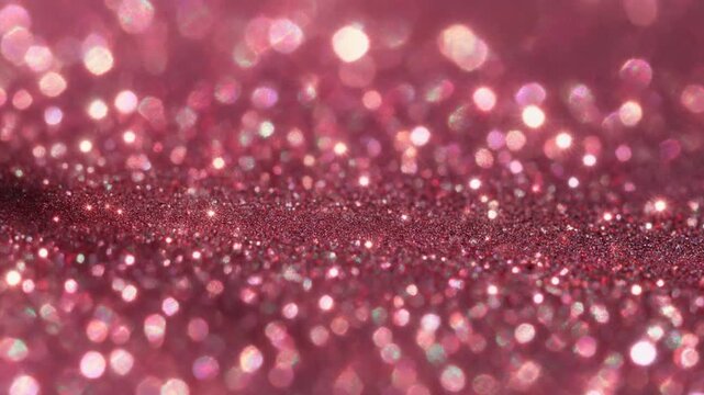 Abstract rose gold glitter background with shimmering bokeh effect