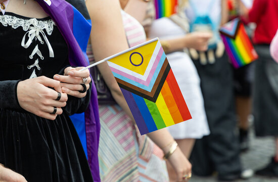 pride with rainbow flag - symbol of love and tolerance