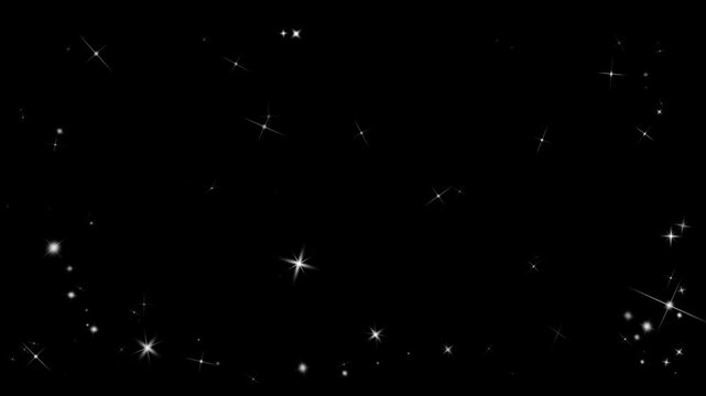 Stars form a scattered pattern against a dark backdrop to represent the beauty of the night sky.