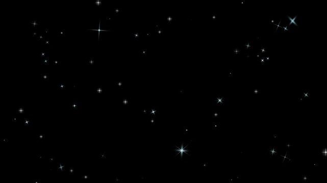 Stars scatter across a vast black background to suggest the immense scale of the distant universe.