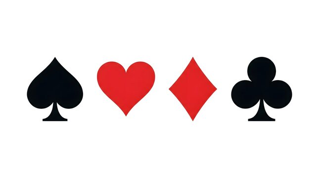 Poker Card Icon Vector Illustration for Casino and Gambling Games