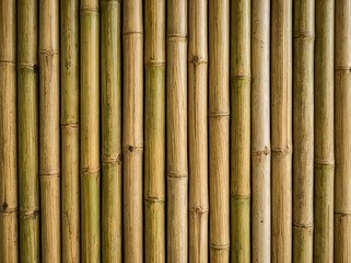 Naklejka premium Natural bamboo wall background texture