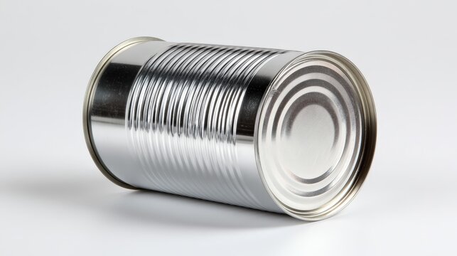 empty can on white background.
