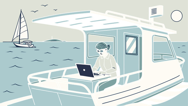 man in a boat
