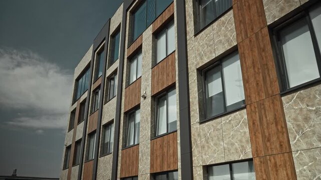 Stylish Urban Architectural Presentation Emphasizing Minimalist Features And Polished Reflective Surfaces