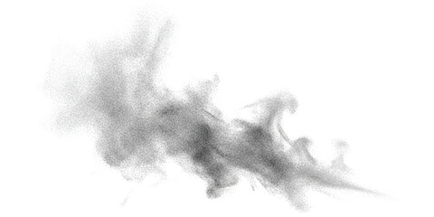 Fototapeta premium Soft grey smoke cloud swirling and floating in the air