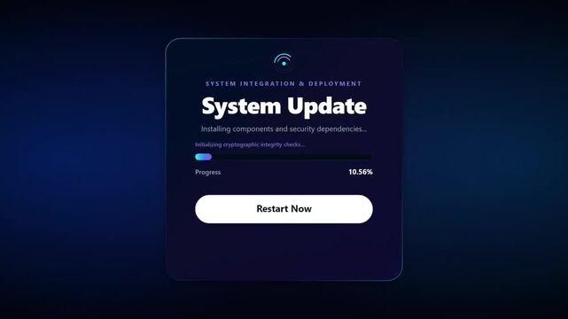 System update progress on multiple screens