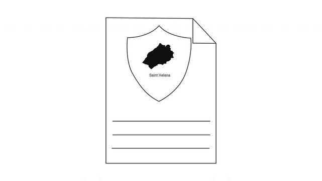 Document with Shield and Text Icon.