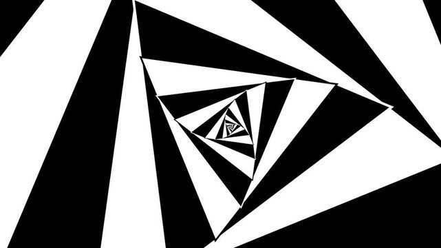Triangular fractal dive optical illusion op art abstract