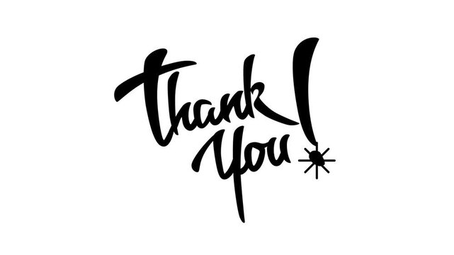 thank you, typography minimalist elegant video animation