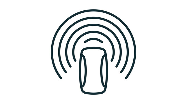 Wireless Speaker Icon with Sound Waves