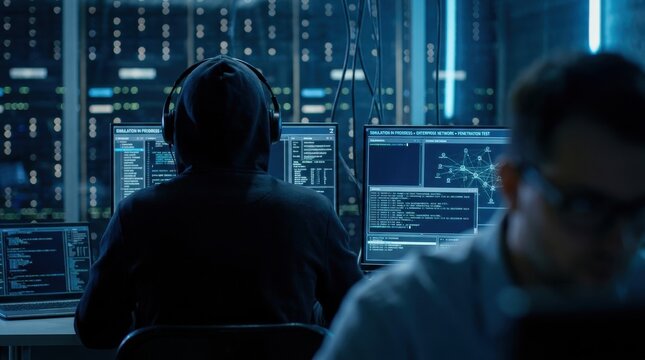 Network penetration simulation cyber attacks by a penetration tester in enterprise network