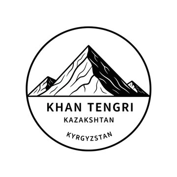 Khan Tengri Mountain Peak Logo - Kazakhstan & Kyrgyzstan