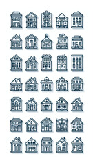 Fototapeta premium Collection of Various Architectural House Designs and Styles.