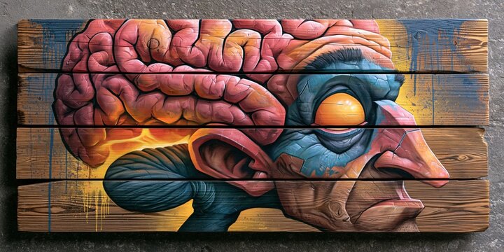 Abstract mindscape portrait art concept creative design