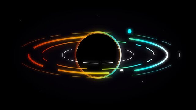 Gold accretion disk black hole space galaxy magic star