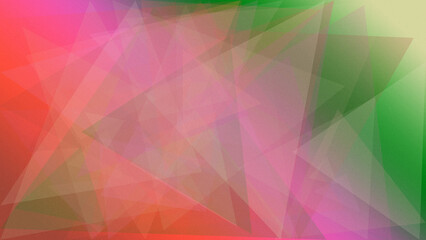 Obraz premium Vibrant red, pink, and green polygon facets form a dynamic abstract background, creating a lively modern mood for design, branding, and digital art.
