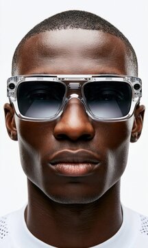 Bold eyewear portrait reflecting confidence and style