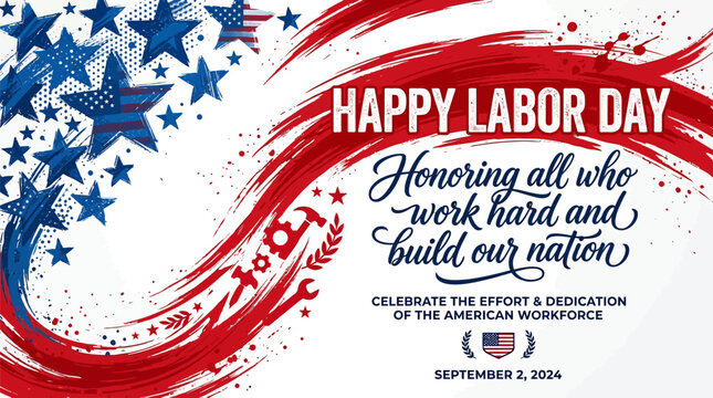 Labor day celebration with patriotic theme