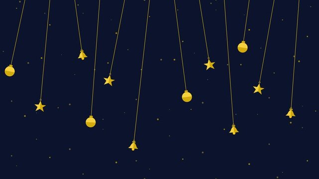 Gold luxury hanging christmas elements premium holiday