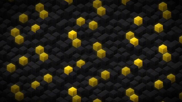 Luxury gold isometric cubes premium 3d abstract geometry