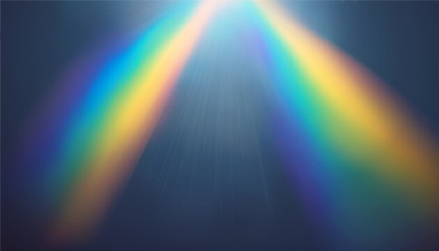 Rainbow Refraction Overlay Leak Flare Prism Light Effect Rainbow Sunlight Holographic Rays With Transparency Blurred Bokeh Retro Photo Texture Vintage Camera Glare Vector Background