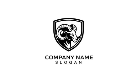 Fototapeta premium Strong Protector Logo With Shield And Animal Head