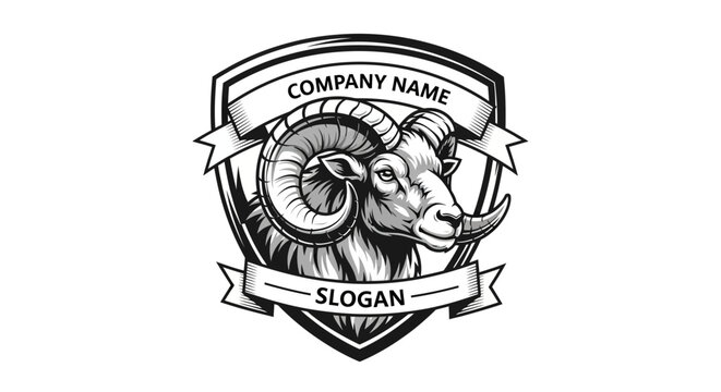 Ram Head Crest Badge