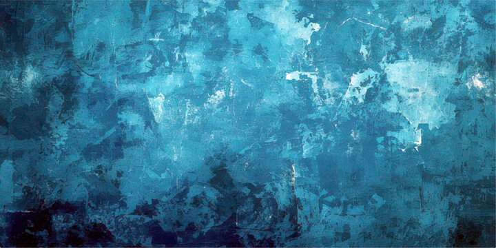 Abstract Blue Grunge Background with Vintage Textured Wall Pattern Aged Paper Surface and Artistic Paint Effect Design Backdrop Illustration