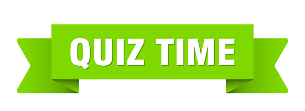 quiz time ribbon isolated on transparent background. quiz time ribbon