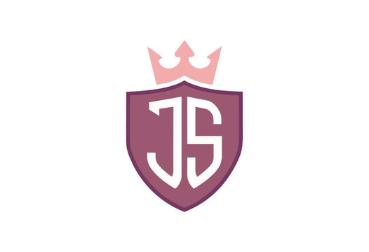 Letter of JS logo design concept for branding and identity.