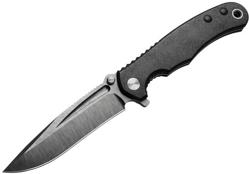 Combat Knife isolated on a transparent background.